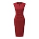 thumbnail image 2 of Vestido de tubo sin mangas para mujer Inspire Chic, vestido profesional de oficina, color rojo M, 2 of 6