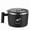 black, variant on Stainless Steel Bowl With Lid For Instant Noodles Sealed And Portable Drain Bowl For Kitchen Utensils Instant Noodle Partner