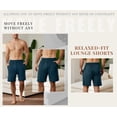 thumbnail image 6 of MoFiz Men's Bamboo Rayon Pajama Shorts with Pockets Loungewear 3-Pack for Men, 6 of 9