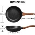 thumbnail image 2 of 9.5 Inch Frying Pan Nonstick Induction Skillet Non Stick Egg Omelette Maker Pan with Granite Coating, 2 of 7