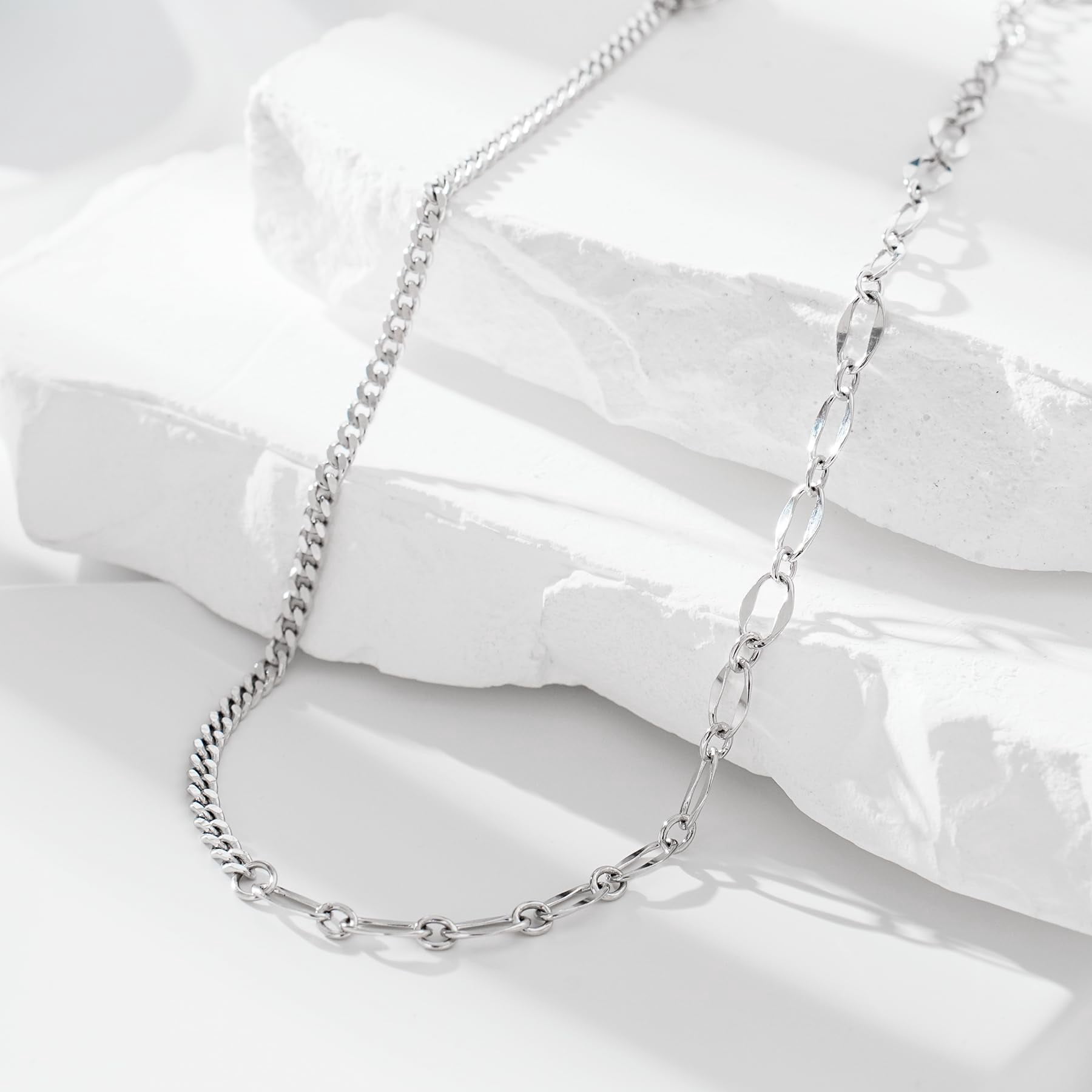 CHIC & ARTSY Sterling Silver Minimalist Anklet, 10.7 inches, Silver, Hypoallergenic, Chain Anklet, Adjustable for Any Occasion