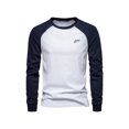 thumbnail image 1 of Nituyy T-Shirt à Manches Longues pour Hommes Col Rond Contrasté Patchwork Décontracté d'Automne, 1 of 4