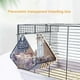 thumbnail image 4 of Indoor Breeding Cage Clear Bird Shelter Wooden Bird Nest+Perch Easy Installation Hanging Bird Nesting Box for Cage A, 4 of 5