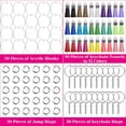 thumbnail image 2 of Llaveros en blanco, 120 piezas de llaveros transparentes para kit de vinilo que incluye 30 piezas de acrílico en blanco, 30 piezas de borlas para llaveros, 30 piezas de anillos para, 2 of 8