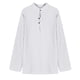 thumbnail image 1 of Camisa de hombre de manga larga con cuello alto, blusa informal de algodón sólido y lino con cuello levantado, camisa abotonada Odeerbi ODB-2, 1 of 8
