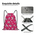 thumbnail image 3 of Yiaed Butterfly Print Drawstring Bags Drawstring Backpack Bulk String Back Pack Gym Sport Bag-Small, 3 of 5