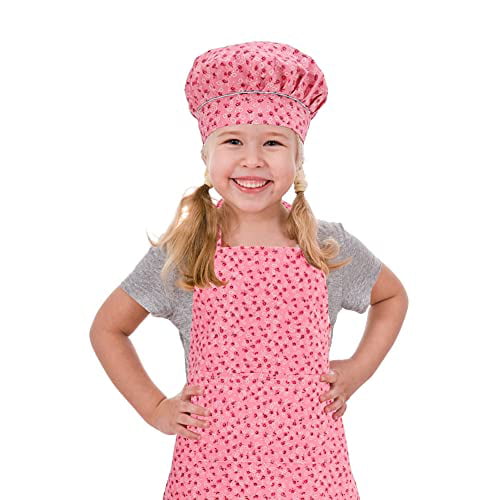 Kids Apron for Girls Boys Adjustable Waterproof Cotton Child Aprons with Pocket for Cooking Baking 