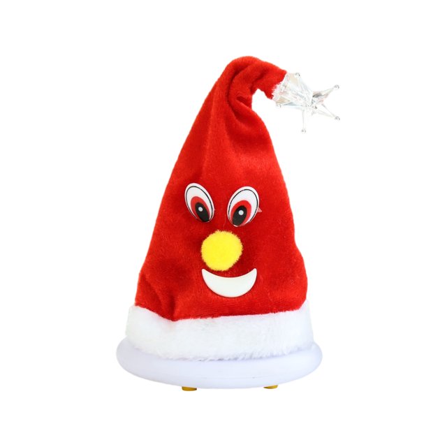 Cantando y bailando Sombrero de Papá Noel Árbol de Navidad eléctrico Sombrero de Navidad Columpio Juguete musical Juguete luminoso Regalo de Navidad para niños