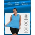 thumbnail image 2 of YIRUIYA Women Plus Size Sleeveless Racerback Golf Polo Shirts Lapel Collar Athletic Tank Tops, 2 of 7