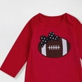 thumbnail image 6 of Newborn Baby Girl Football Outfit Game Day Rugby Long Sleeve Romper Ruffle Jumpsuit Infant Fall Winter Clothes, 6 of 7