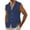 Navy, variant on Njagoc3 Mens Sleeveless Linen Shirt, Regular Fit, Summer Casual & Beach Vacation, Breathable Button - Up Top