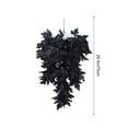 thumbnail image 3 of Black Wreaths for Front Door, Gothic Teardrop Swag Artificial Maple Leaves for Indoor Outdoor Farmhouse Home Wall Window Wedding Halloween Decorations, 3 of 5