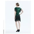 thumbnail image 3 of Summer Dress For Women 1920s Vintage Flapper Great Gatsby Fringe Beaded Dresses Prom Cocktail Prom Sequin Tassels Size S-3XL,Green,L, 3 of 9
