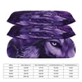 thumbnail image 2 of 3 Pcs Soft Bedding Set, Includes 1 Duvet Cover with Zipper And 2 Pillow,Shams Purple Wolf Queen(90"×90"), 2 of 8