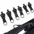 thumbnail image 3 of PDNRPSP 6 Pcs Zipper Repair Kit, Replacement Zipper Quick Install Detachable Pulls Zip Heads, Universal Zipper Repair Kit for Jackets, Luggage, Bags (Black), 3 of 9