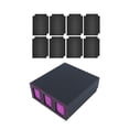 thumbnail image 3 of Caja para baraja de cartas, almacenamiento para naipes con 8 divisores de cartas, ofrece espacio para más de Negro Púrpura, 3 of 9