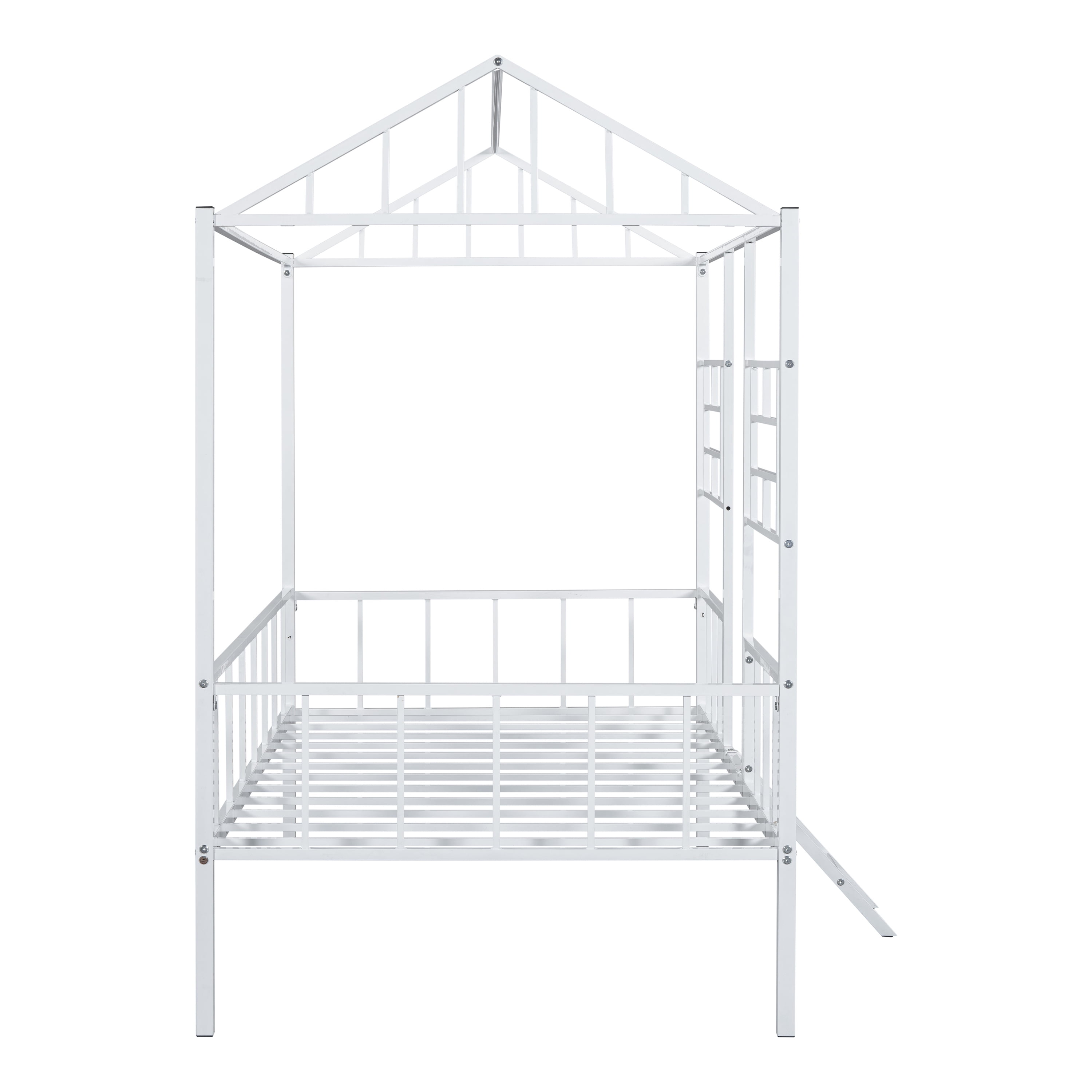 Furniture of America Trusten Kids House Design White Twin Loft Bed