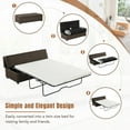 thumbnail image 5 of Harper & Bright Designs Full Size Folding Ottoman Sleeper Bed with Mattress, Linen Convertible Guest Bed, Black+ Gray, 5 of 9