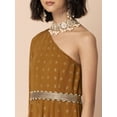 thumbnail image 4 of Indya Women's Ochre Foil One Shoulder Maxi Kurta, 4 of 6