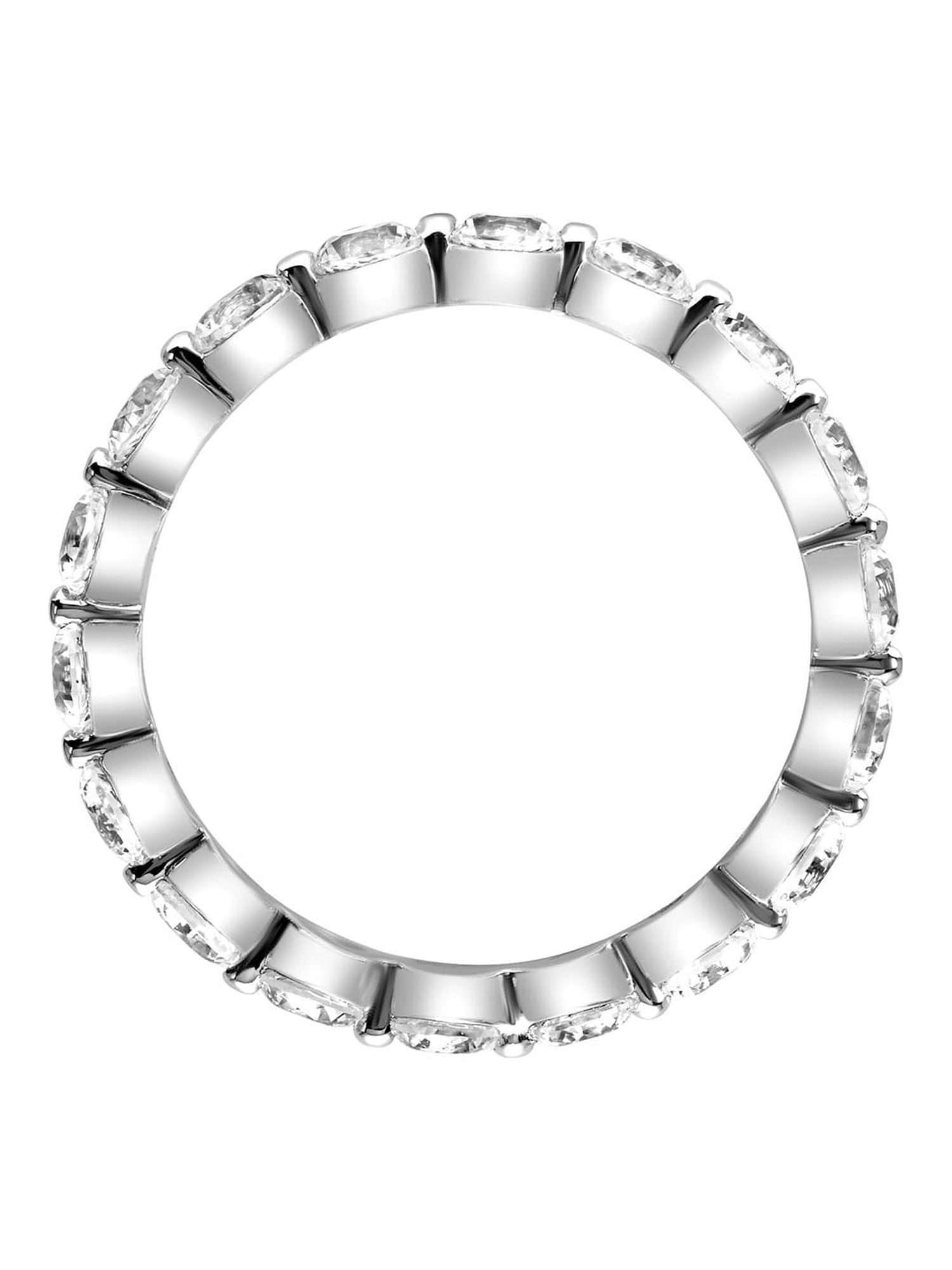 2-3/4 Carat T.G.W. Created White Sapphire Eternity Band in 10k White Gold