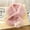 Pink, variant on Women's Faux Fur Snood Scarf with Bear Patch – Soft Plush Neck Warmer for Winter, Pull-Through Style Fluffy Wrap, Cozy Furry Neck Scarf Women Khaki