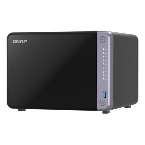 Servidor NAS QNAP 6 Bahías Procesador Quad Core 4 GB RAM negro 16.5
