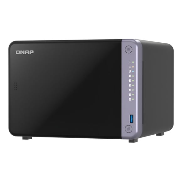 Servidor NAS QNAP 6 Bahías Procesador Quad Core 4 GB RAM negro 16.5