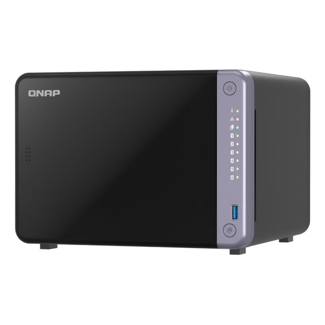 Servidor NAS QNAP 6 Bahías Procesador Quad Core 4 GB RAM negro 16.5