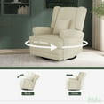 thumbnail image 6 of Evolur Melbourne Wing Back Swivel Glider I Nursery Glider I Durable Soft Fabric I Bonus Pillow In Shell, 6 of 9