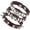 Coffee Brown, variant on Rock Punk Spiked Faux Leather Bracelet Set, Goth Studded Cuff Wristband Adjustable Bracelets for Halloween Party Favors Grunge Accessories Brown -