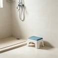 thumbnail image 7 of Plastic Low Stool, Shoe Changing Stool for Entryway, Small Footstool for Toilet, Step Stool with Backrest, Anti-Slip and Sturdy, 7 of 7
