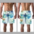 thumbnail image 3 of luoweisi Men's Beach Shorts Quick Dry Swim Trunks with Mesh Lining Dragonfly L, 3 of 5