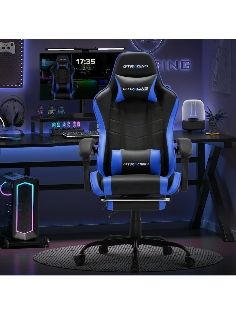 GTR RACING ゲーミングチェア　青&黒 GTRACING Ergonomic GTWD-200 Gaming and Office Chair with