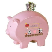My Bambino Asymmetrical Pig Piggy Banks & Money Jars Pink/Brown
