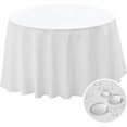 thumbnail image 1 of Shiyou-nappe Ronde 70 Pouces s'Adapte à une Table de 60 Pouces de Diamètre, Nappe Blanche en Polyester Lavable Anti-Rides et Anti-Éclaboussures pour Fête Couverture de Patio, 1 of 4