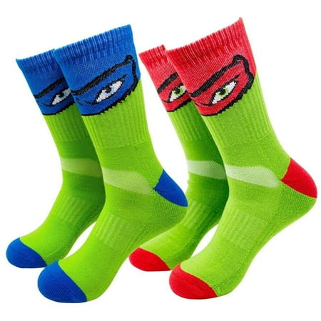 Teenage Mutant Ninja Turtles 801017 Teenage Mutant Ninja Turtles Kids Athletic Socks - Pack of 2