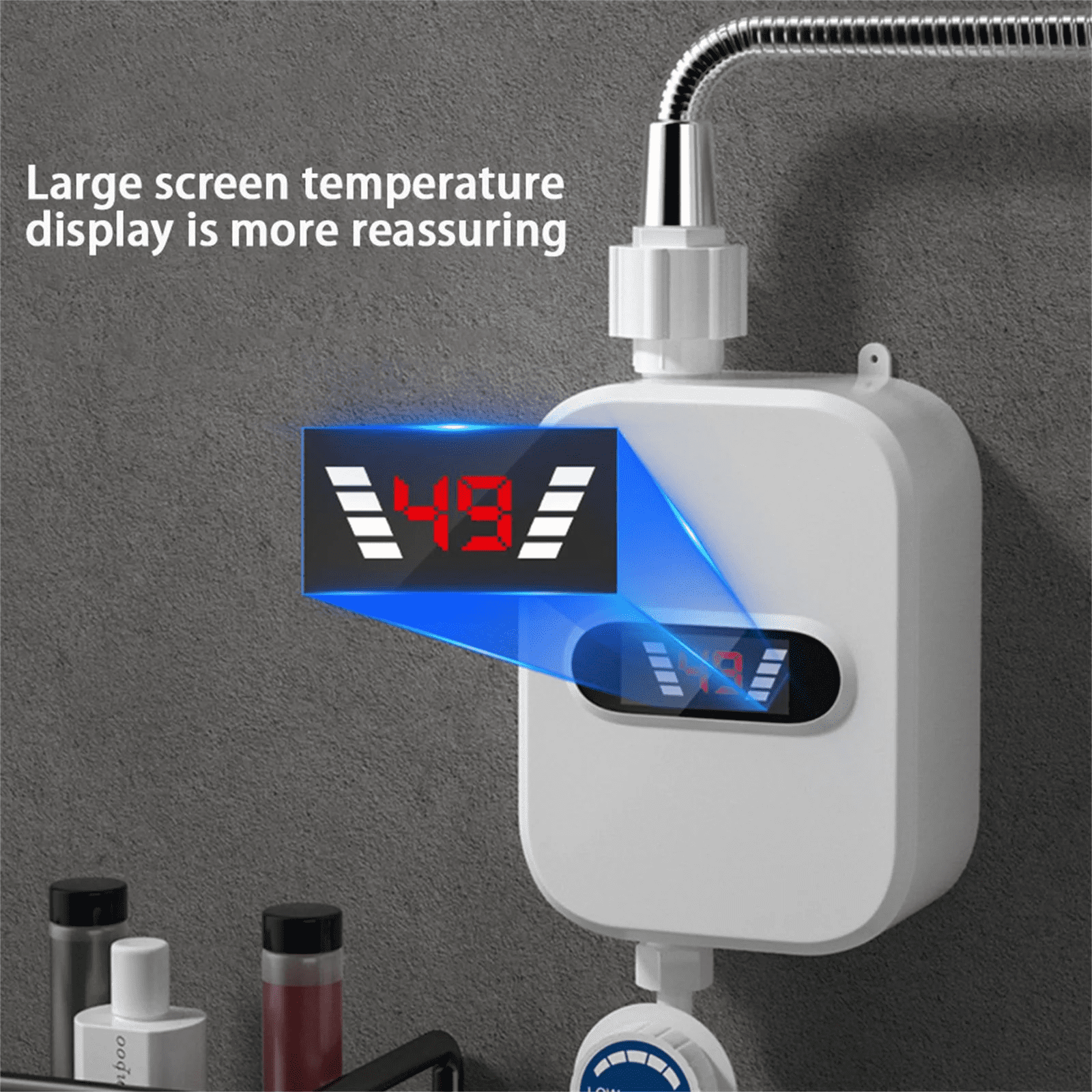 ZOUYUE Electric 3500W Tankless Water Heater for Shower,Volume capacity 2.3 lb