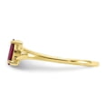 thumbnail image 3 of 10K Yellow Gold Ring Band with Stones (07) July Ruby Marquise Red, 3 of 5