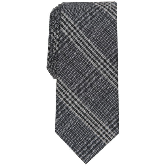 Alfani Mens Classic fit Tie Necktie One Size Black Plaid