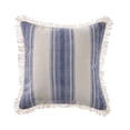 thumbnail image 2 of Laddha Home Designs Handwoven Striped Cotton Throw Pillow Cover - 18" - Blue and White, 2 of 9