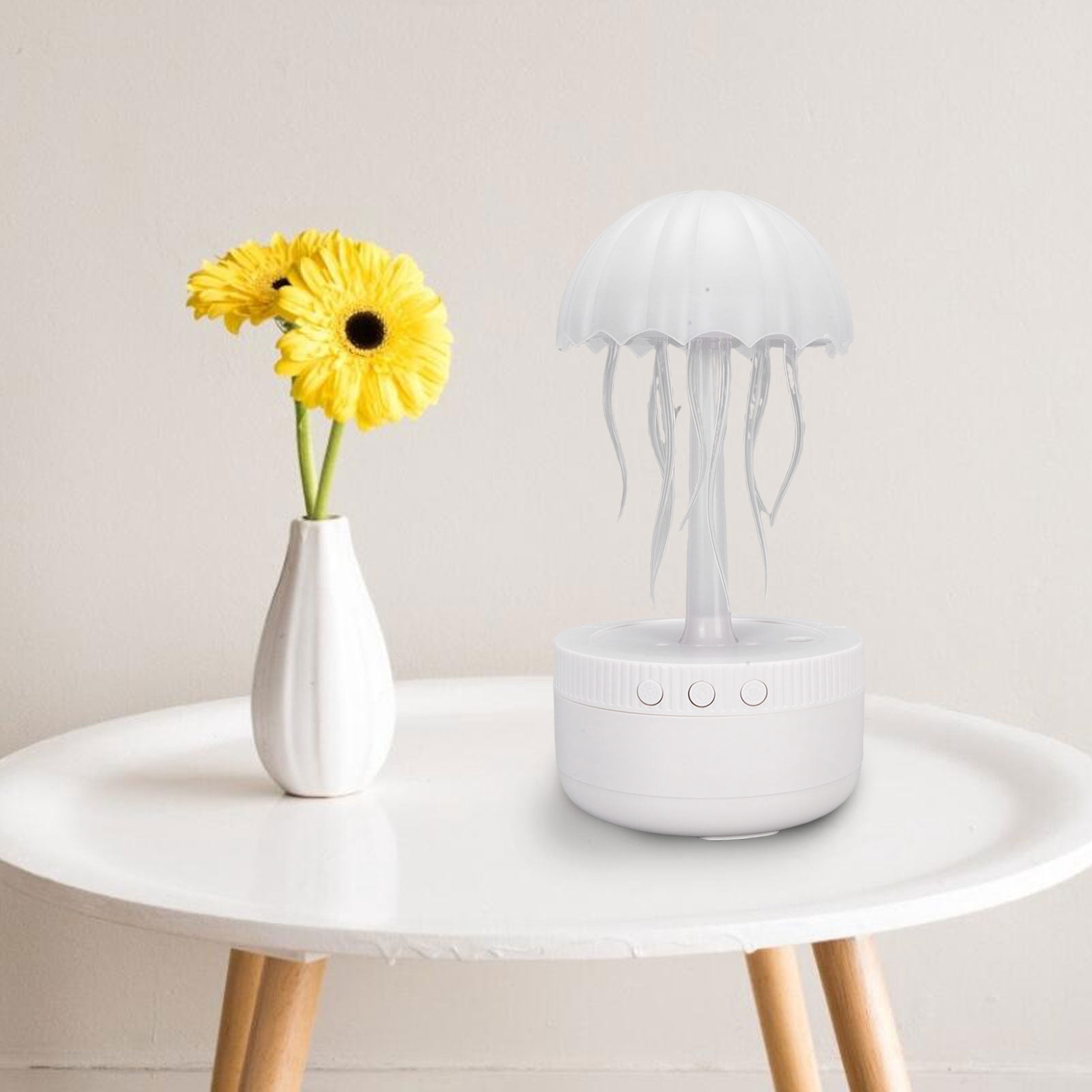 YAHHU Jellyfish Humidifier and Essential Oil Diffuser with Night Light Mode, Large Capacity Ultrasonic Cool Mist Humidifier for Home and Office, Auto Power Off Protection, 9.4 Inches / 24 cm Style 1
