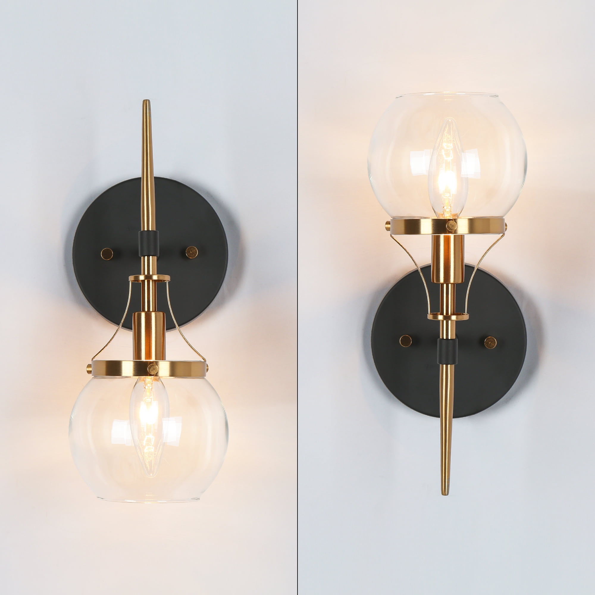 LNC Capensis 4.7-in W 1-Light Matte Black Modern/Contemporary LED Wall Sconce