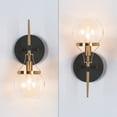 thumbnail image 6 of LNC Capensis 4.7-in W 1-Light Matte Black Modern/Contemporary LED Wall Sconce, 6 of 16