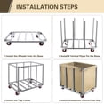 thumbnail image 6 of Commercial Laundry Cart with Wheels,400L for Home,Hotel(Beige) | 440 lbs Large Industrial Laundry Cart,Rolling Laundry Cart with Sturdy Stainless Steel Frame and Oxford Bag for Hospital, 6 of 6