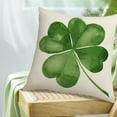 thumbnail image 5 of JingChun 1Pc St Patricks Day Pillow Cover 17x17 Inch Spring Green Shamrock Clover Decorative Outdoor Throw Pillow Cover Square St Patrick's Day Cushion Cover for Couch Sofa Home Decor, 5 of 6