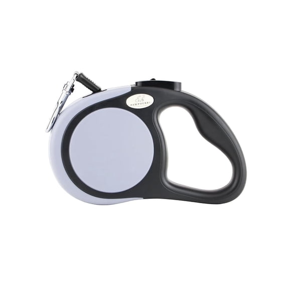 Pawpourri Retractable Dog Leash for Walking, Jogging, Training | One Button Brake with Premium Handgrip Suitable for Dogs up to 20Kgs, 5m Long (Grey)