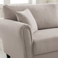 thumbnail image 4 of Gilah 85 Inch Wide Linen Flared Arm Wooden Leg Sofa in Beige, 4 of 10