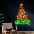 thumbnail image 2 of Handmadetneonsign We Wish You A Very Merry Christmas Neon Sign, Merry Christmas Tree Led Sign, 2 of 5