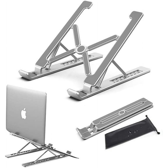 Ventilated Laptop Stand, Aluminum Laptop Stand, Adjustable Laptop Stand, Accessory For Macbook, Dell, Lenovo, Hp, Tablet, Other Laptops (10-18 Inch)