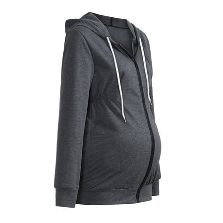 

asdoklhq Maternity Clothes for Women Clearance Women s Nursing Breastfeeding Zipper Hoodie Sweatshirts Tops
